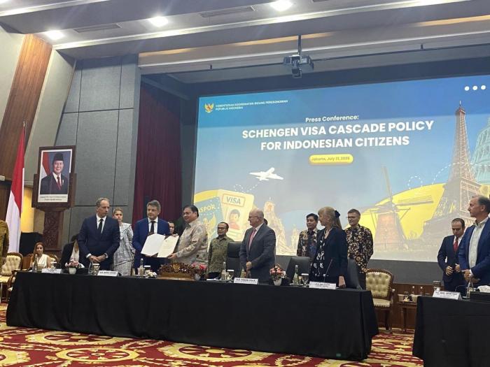 Indonesia Punya Visa Cascade Uni Eropa, Mudahkan Mobilitas Pelaku Usaha dan Investasi. (Foto: Anggie/Inews Media Group)