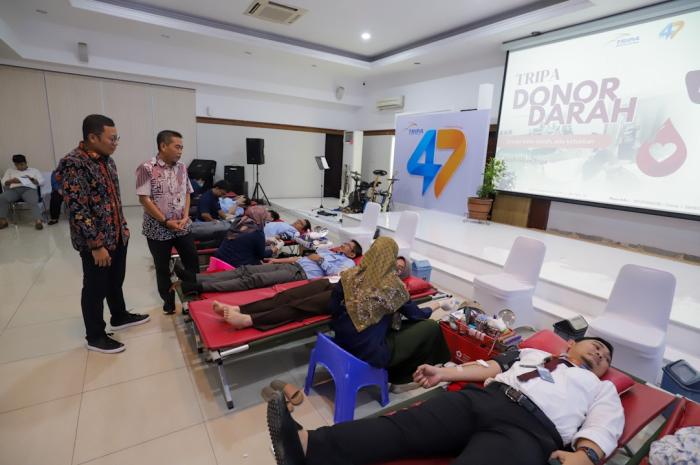 TRIPA memperingati Hari Ulang Tahun ke-47 dengan menggelar aksi sosial donor darah dan pemeriksaan mata gratis
