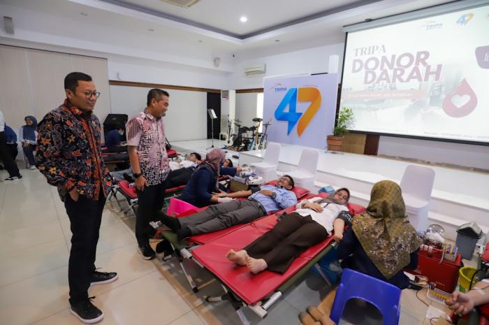 TRIPA memperingati Hari Ulang Tahun ke-47 dengan menggelar aksi sosial donor darah dan pemeriksaan mata gratis