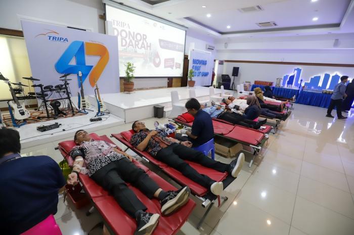 TRIPA memperingati Hari Ulang Tahun ke-47 dengan menggelar aksi sosial donor darah dan pemeriksaan mata gratis