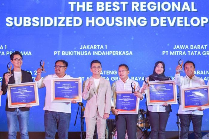 Penghargaan diberikan kepada developer yang dinilai memiliki kontribusi signifikan terhadap realisasi KPR BTN sepanjang 2025