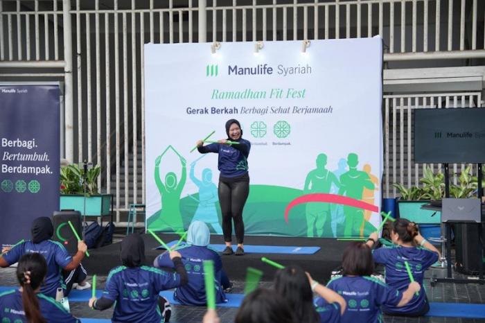 Manulife Syariah Indonesia bersama Komunitas GOFIT Indonesia menggelar acara Gerak Berkah: Berbagi Sehat Berjamaah di GBK