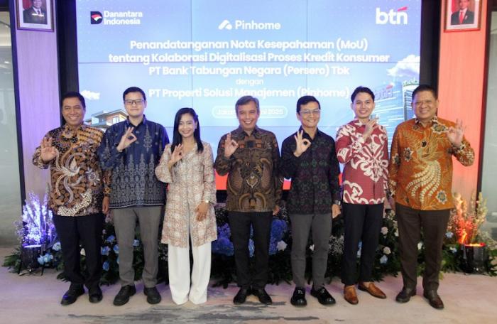 BTN dan Pinhome menghadirkan layanan KPR digital yang terintegrasi