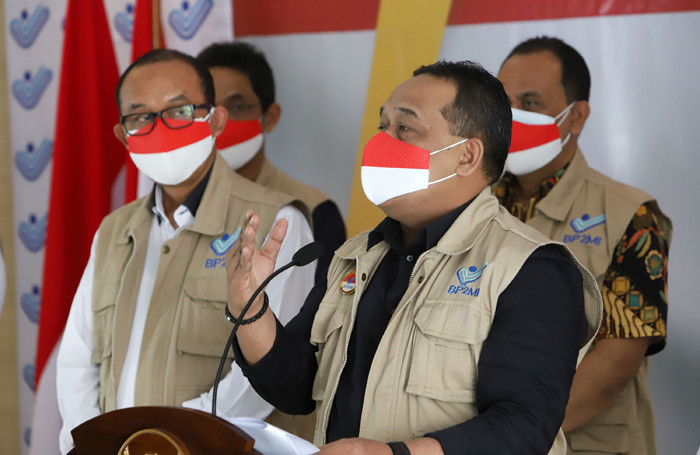 Kepala Badan Perlindungan Pekerja Migran Indonesia (BP2MI) Benny Ramdhani memberikan keterangan kepada wartawan di Jakarta, Sabtu (27/3/2021).