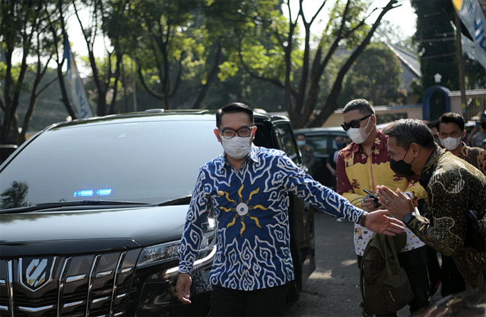 Gubernur Jawa Barat Ridwan Kamil mendeklarasikan 6 Perluasan Digitalisasi (TP2DD) Jabar di Pendopo Bupati Garut, Kabupaten Garut, Jumat (9/4/2021).