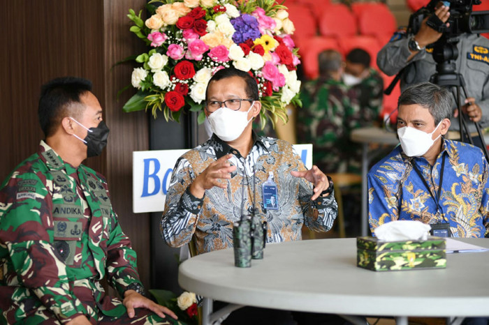 Penandatanganan Perjanjian Kerja Sama Tabungan Wajib Perumahan Angkatan Darat (TWP AD) di Jakarta, Jumat (16/4/2021).