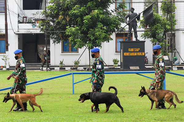 Peresmian rumah tahanan militer berbasis artificial intelligence Instalasi smart berbasis teknologi canggih pertama di Indonesia di Jakarta, Selasa (20/4/2021).