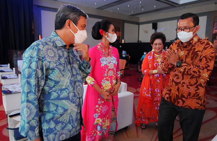Direktur Utama PT Bank Tabungan Negara (Persero) Tbk. Haru Koesmahargyo saat acara Peringatan Hari Kartini di Menara BTN, Jakarta, Rabu (21/4/2021).