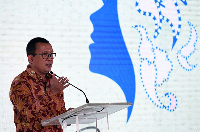 Direktur Utama PT Bank Tabungan Negara (Persero) Tbk. Haru Koesmahargyo saat acara Peringatan Hari Kartini di Menara BTN, Jakarta, Rabu (21/4/2021).
