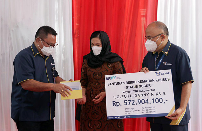 Wahyu menegaskan, pemberian santunan kepada prajurit TNI yang gugur merupakan wujud kepedulian dan tanggung jawab Asabri kepada para pesertanya.