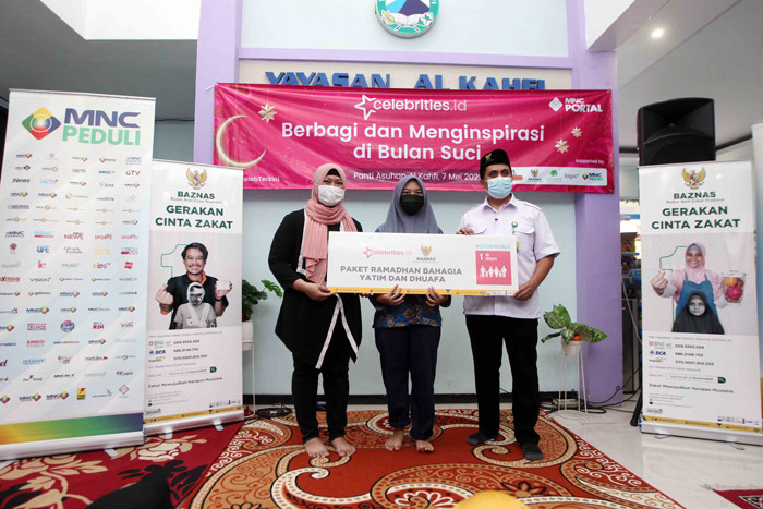 MNC Peduli dan Celebrities.id mengelar acara bakti sosial di Yayasan Al Kahfi, Jakarta Pusat, Jumat (7/5/2021).