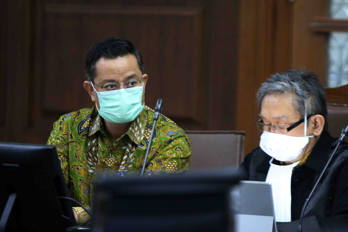 Terdakwa korupsi bansos Juliari Batubara saat mengikuti sidang lanjutan di Pengadilan Tipikor, Jakarta, Senin (10/5/2021).