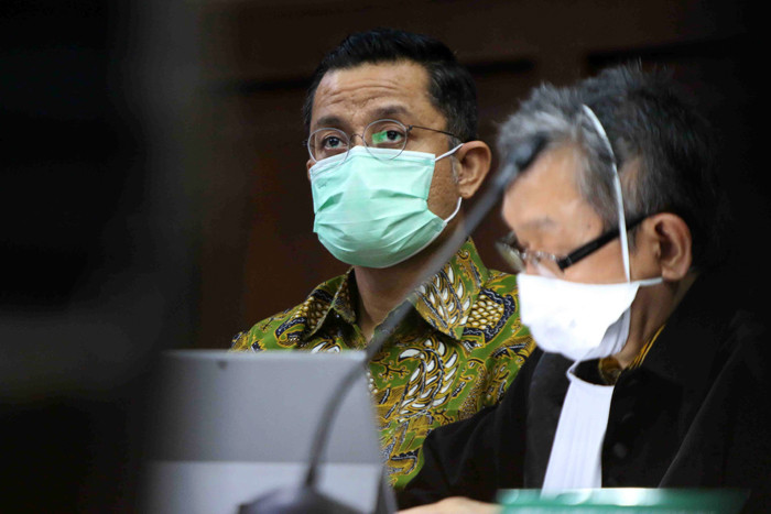 Terdakwa korupsi bansos Juliari Batubara saat mengikuti sidang lanjutan di Pengadilan Tipikor, Jakarta, Senin (10/5/2021).