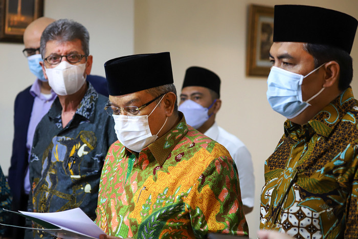 PBNU memberikan pernyataan mengecam keras tindakan polisi Israel yang menyerang warga Palestina di Jakarta, Senin (17/5/2021).