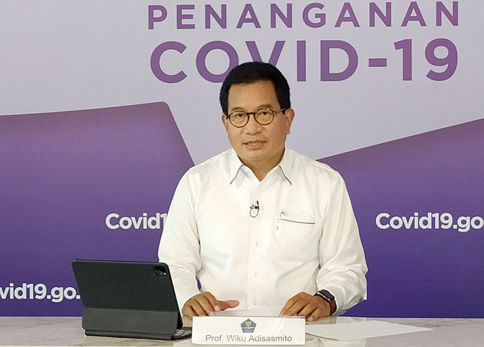 Juru Bicara Satgas Penanganan Covid-19 Wiku Adisasmito memberikan keterangan pers Perkembangan Penanganan Covid-19 di Graha BNPB, Selasa (18/5/2021).