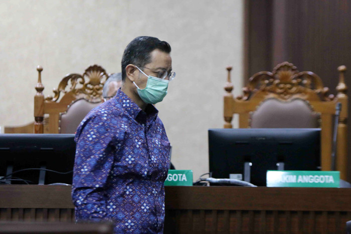 Terdakwa korupsi bansos Juliari Batubara saat mengikuti sidang lanjutan di Pengadilan Tipikor, Jakarta, Rabu (19/5/2021).
