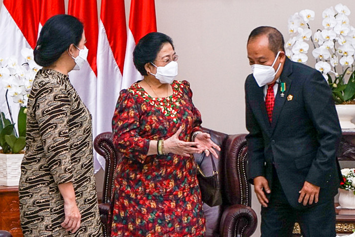 Peresmian Monumen Bung Karno di kantor Lembaga Ketahanan Nasional (Lemhanas), Jakarta. Kamis (20/5/2021).