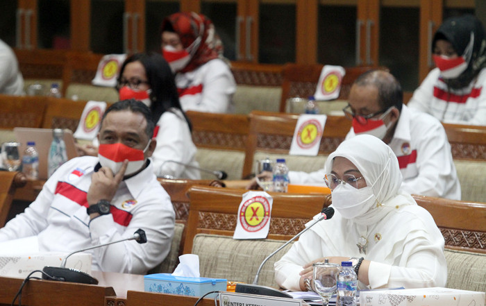 Rapat Kerja tersebut membahas evaluasi link and match balai latihan kerja.
