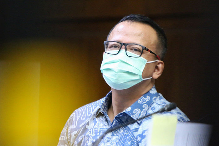 Terdakwa mantan Menteri Kelautan dan Perikanan Edhy Prabowo menjalani sidang lanjutan di Pengadilan Tindak Pidana Korupsi Jakarta, Selasa (25/5/2021).