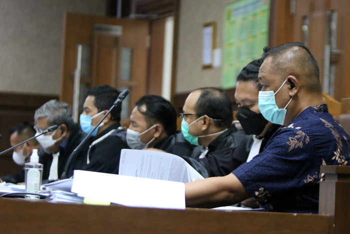 Matheus Joko Santoso menjalani sidang lanjutan di Pengadilan Tindak Pidana Korupsi (Tipikor), Jakarta, Selasa (25/5/2021).