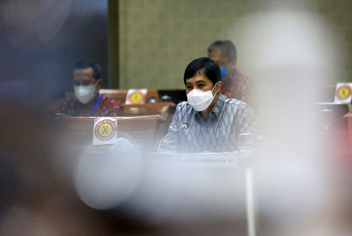 Rapat kerja dan Rapat Dengar Pendapat di Kompleks Parlemen Senayan, Jakarta, Kamis (27/5/2021).