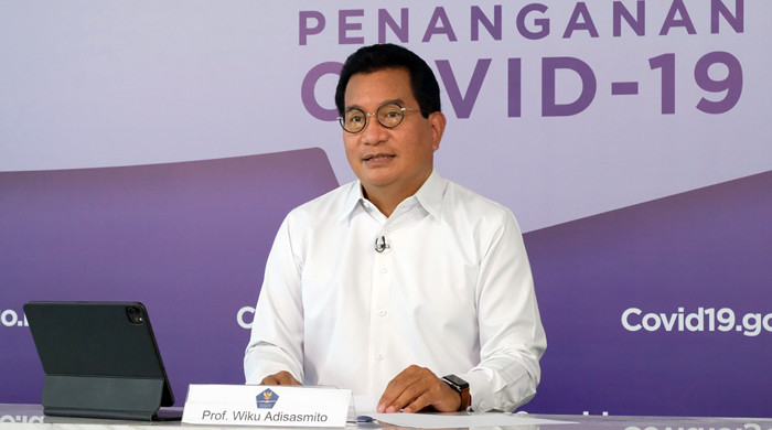 Juru Bicara Satgas Penanganan Covid-19 Wiku Adisasmito memberikan keterangan pers Perkembangan Penanganan Covid-19 di Graha BNPB, Selasa (1/6/2021).
