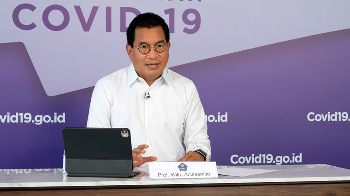 Juru Bicara Satgas Penanganan Covid-19 Wiku Adisasmito memberikan keterangan pers Perkembangan Penanganan Covid-19 di Graha BNPB, Selasa (1/6/2021).