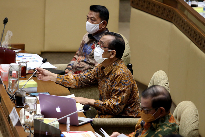 Rapat kerja Komisi II DPR RI di Kompleks Parlemen, Senayan, Jakarta, Rabu (2/6/2021).
