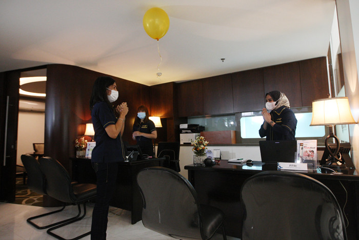 Peresmian Customer Service Center MNC Life di Lobby Gedung MNC Financial Center, Jakarta, Kamis (3/6/2021).