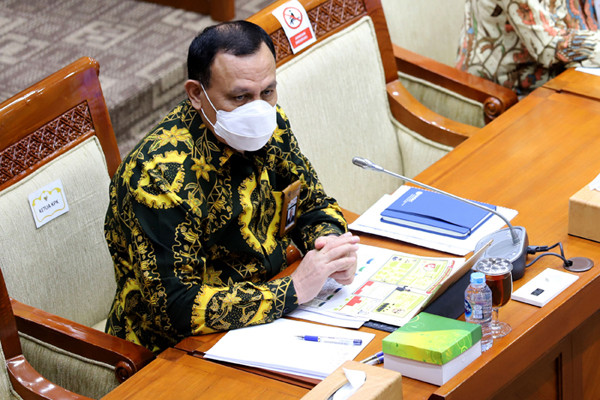 Rapat dengar pendapat dengan Komisi III DPR di Kompleks Parlemen, Senayan, Jakarta, Kamis (3/6/2021).