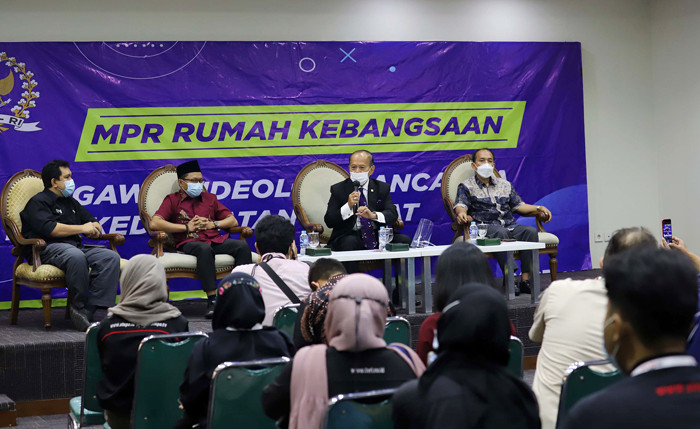 Diskusi Empat Pilar MPR di Kompleks Parlemen Senayan, Jakarta (7/6/2021).