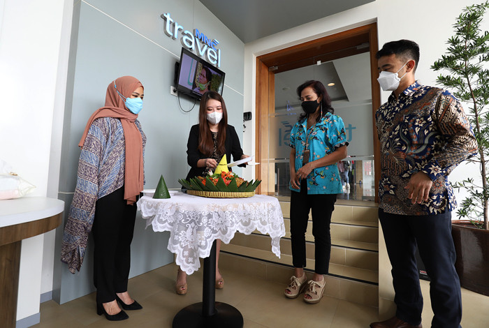 Pembukaan cabang keempat MNC Travel di MNC Studios Tower 1, Jl Raya Perjuangan Kebon Jeruk, Jakarta Barat, Selasa (8/6/2021).