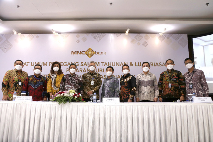 RUPS Tahunan MNC Bank di iNews Tower, Jakarta, Rabu (9/6/2021).