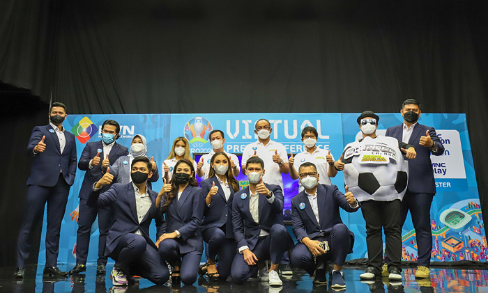 MNC Vision Networks sebagai Official Broadcaster UEFA EURO 2020 di MNC Vision Tower, Jakarta, Kamis (10/6/2021).