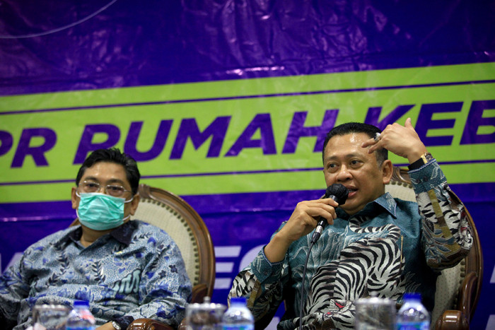 Konferensi pers mengenal turnamen catur di Media Center, Kompleks Parlemen MPR/DPR-DPD. Senayan, Jakarta Senin (14/6/2021).