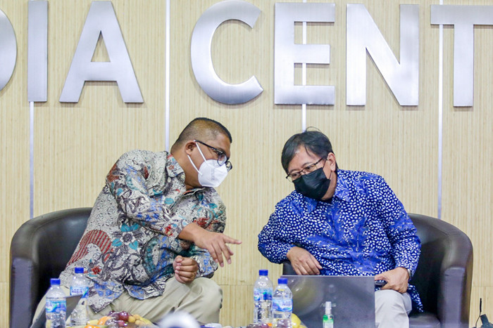 Diskusi daring pemilu di Kantor Bawaslu, Jakarta, Rabu (16/6/2021).