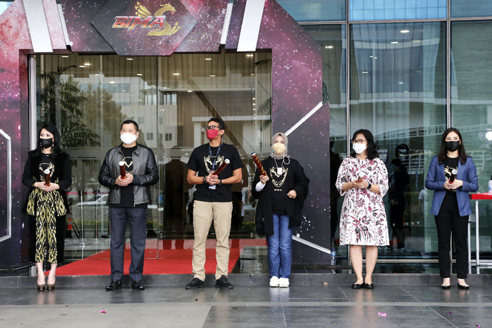 Peluncuran serial animasi dan karakter action figure BIMA S di Studio RCTI+, Kebon Jeruk, Jakarta, Rabu (16/6/2021).
