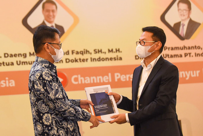 Webinar bertema Transformasi Peran Insinyur untuk Percepatan Pemulihan Kesehatan dan Ekonomi Nasional secara virtual di Jakarta. Jumat (18/6/2021).