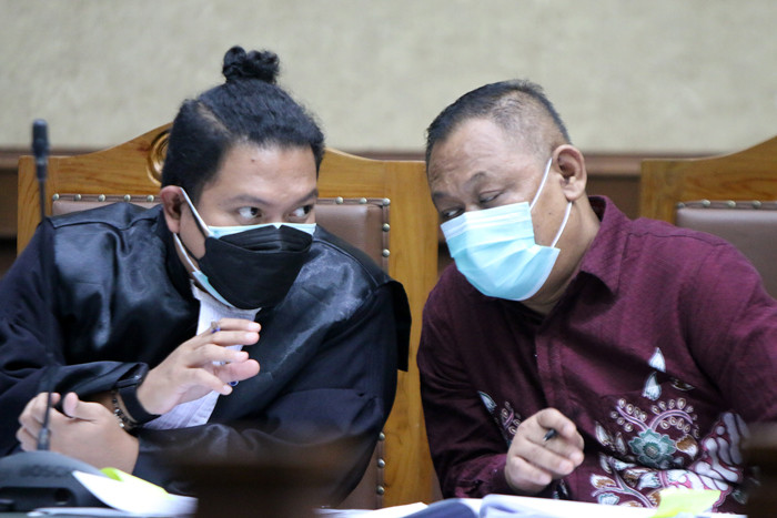 Sidang lanjutan korupsi bansos Kemensos di Pengadilan Tipikor, Jakarta, Selasa (29/6/2021).