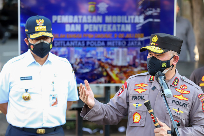 Apel Aman Nusa II Penanganan Covid-19 di Polda Metro Jaya, Jumat (2/7/2021).