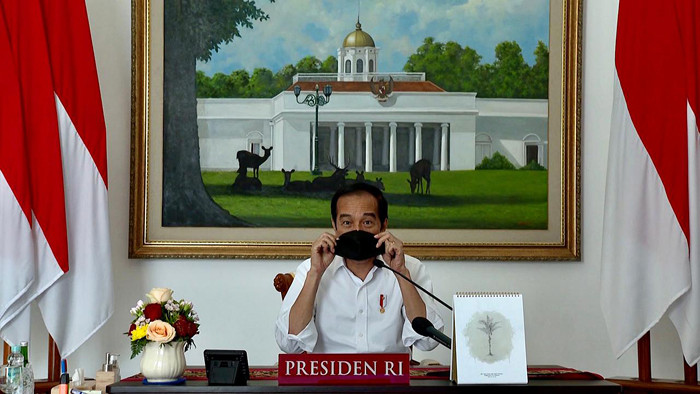 Presiden Jokowi menyampaikan pesan kepada seluruh anak Indonesia pada puncak peringatan Hari Anak Nasional 2021 di Istana Kepresidenan Bogor, Jumat (23/7/2021).