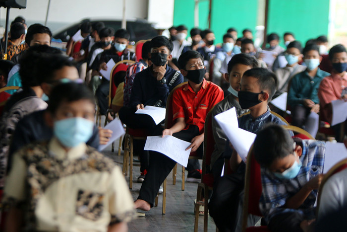 Vaksinasi Covid-19 di ABC Mall Ancol Jakarta, Sabtu (24/7/2021).