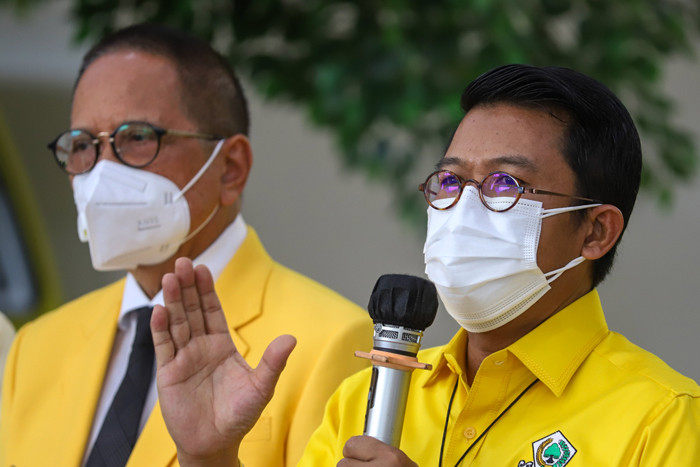 Jumpa pers pertumbuhan ekonomi Indonesia di Jakarta, Kamis (5/8/2021).