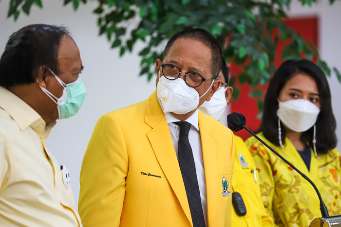 Jumpa pers pertumbuhan ekonomi Indonesia di Jakarta, Kamis (5/8/2021).