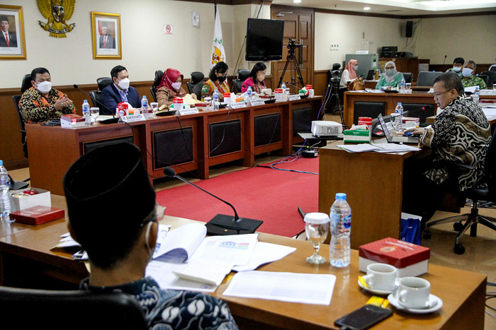 Uji kelayakan dan kepatutan (fit and proper test) di Gedung DPD, Kompleks Parlemen Senayan, Jakarta, Rabu (11/8/2021).