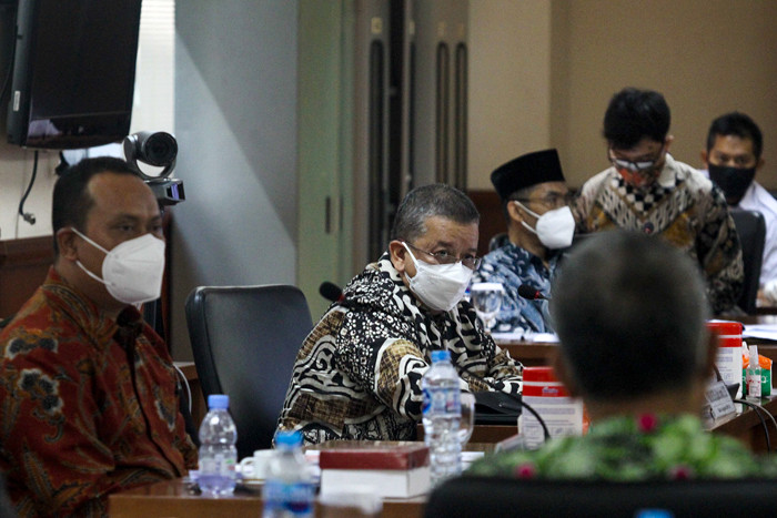 Uji kelayakan dan kepatutan (fit and proper test) di Gedung DPD, Kompleks Parlemen Senayan, Jakarta, Rabu (11/8/2021).