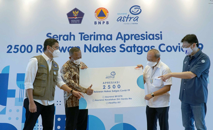 Asuransi Astra berikan apresiasi kepada 2.500 relawan tenaga kesehatan Covid-19 yang bertugas di RSDC Wisma Atlet.