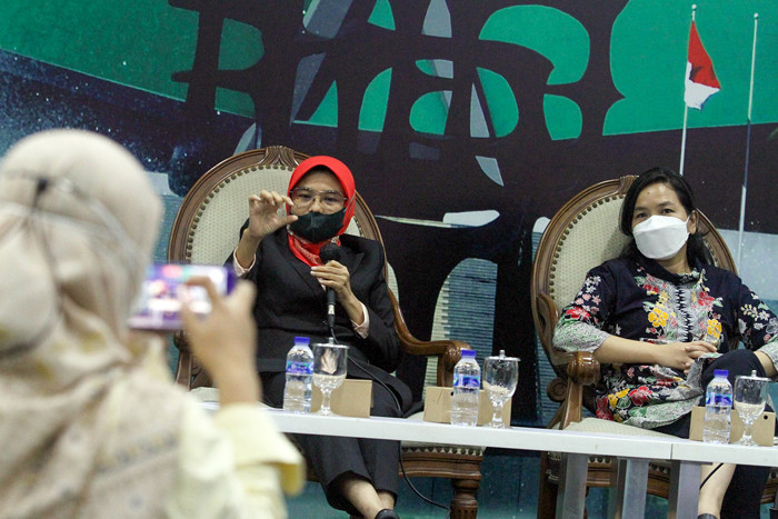 Diskusi Forum Legislasi di Media Center, Kompleks Parlemen Senayan, Jakarta, Selasa (7/9/2021).