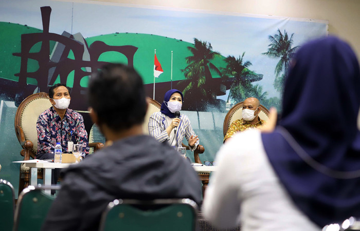 Diskusi Dialektika Demokrasi di Media Center, Nusantara III, Kompleks Parlemen MPR/DPR-DPD, Senayan, Jakarta, Kamis (9/9/2021).