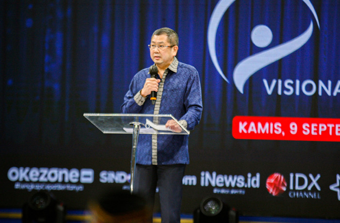 Inagurasi Indonesia Visionary Leader (IVL) season VII dan VIII di MNC Conference Hall, iNews Tower, Jakarta Pusat, Kamis (9/9/2021).